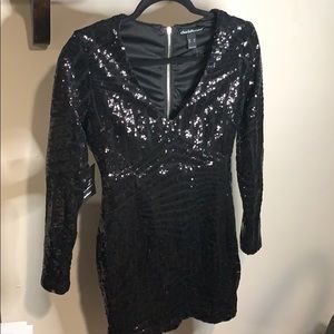 Charlotte Russe Black Sequence party dress